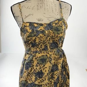 Free People Yellow Floral Sarong Sun Dress Size 4